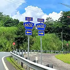PR-145 west at its junction with PR-6632 in Jaguas, Ciales