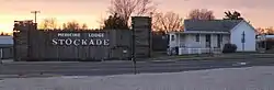 Medicine Lodge Stockade Museum (left) and Carry A. Nation house (right) in Medicine Lodge
