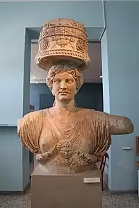 Caryatid from the Sanctuary of Demeter at Eleusis, second half of 1st century BC, Archaeological Museum of Eleusis.
