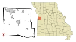 Location of Drexel, Missouri