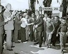 Nicolae Ceaușescu in Petroșani after the 1977 miners’ strike