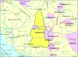 Census Bureau map of Hopewell Township, Cumberland County, New Jersey