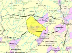 Census Bureau map of Independence Township, New Jersey