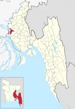 Location of Chandpur Sadar