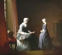 The Good Education (ca. 1753), oil on canvas, 43 x  47.3&nbsp;cm., Museum of Fine Arts, Houston