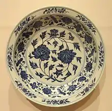 Charger with Blossoming Peony Decor, early 15th century, probably Yongle period, Ming dynasty, Jingdezhen kilns, Jiangxi, China, porcelain with underglaze cobalt blue