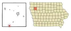 Location of Washta, Iowa