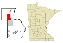 Location of the city of Harriswithin Chisago County, Minnesota