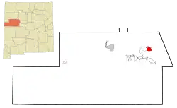 Location of Paguate, New Mexico