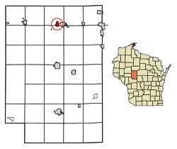 Location of Withee in Clark County, Wisconsin.