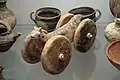 Clay oxen wheel, a toy, 800-700 B.C.