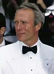 Photograph of Clint Eastwood at the 1993 Cannes Film Festival.