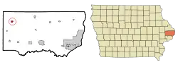 Location of Lost Nation, Iowa