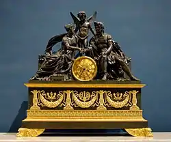 Clock with Mars and Venus; c. 1810; gilded bronze and patina; height: 90 cm; Louvre