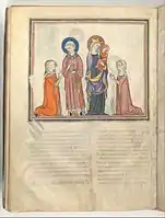 Saint John and Virgin with Donors, folio&nbsp;38v