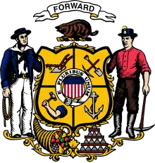 Wisconsin coat of arms without banner