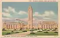 Postcard of [Will Rogers] Coliseum, Memorial [Pioneer] Tower and [Will Rogers] Auditorium, undated