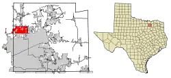 Location of Prosper in Collin County, Texas