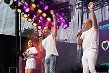 Keiino at Cologne Pride 2019.(L–R: Rotan, Hugo, Buljo)