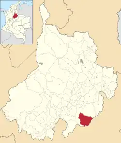 Location of the municipality and town of Encino, Santander in the Santander Department of Colombia
