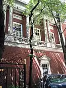 The colonnade at 69 East 93rd Street, overlooking the courtyard.