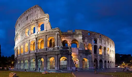 Colosseum, Rome (70–80 AD), Roman venue for mass entertainment