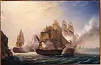 Painting of the action of 13 February 1814, by Pierre-Julien Gilbert