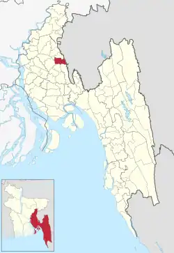 Location of Comilla Sadar Dakshin