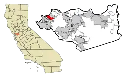 Location of Pinole within California