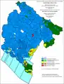 Religious structure of Montenegro by settlements 1991