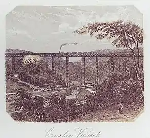 Crumlin viaduct. On the Newport, Abergavenny & Hereford railway extension to Taff vale ca 1865