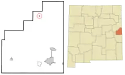 Location of Grady, New Mexico
