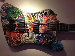 Bass guitar of Nikki Sixx
