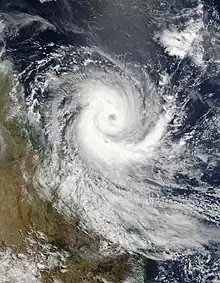 Image 37Tropical Cyclone Larry over the Great Barrier Reef, 19 March 2006 (from Environmental threats to the Great Barrier Reef)