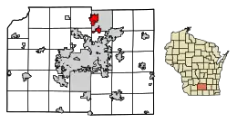 Location of DeForest in Dane County, Wisconsin
