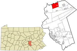 Location in Dauphin County and state of Pennsylvania