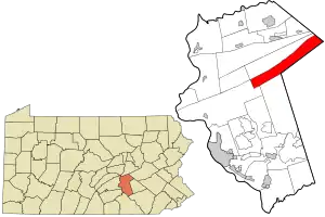 Location in Dauphin County and state of Pennsylvania.