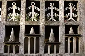 Decorated wall at Rock Garden.