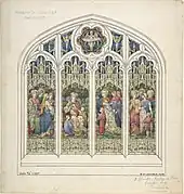 Design for stained glass for a church in Simsbury, Connecticut (1908). Now in the Metropolitan Museum of Art
