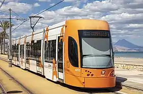Tram close to Muchavista Beach.