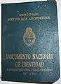Previous green libreta version of the DNI, issued 1968-2009, until the new DNI cards began to be issued