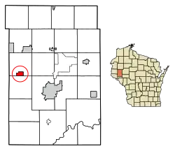 Location of Knapp in Dunn County, Wisconsin.