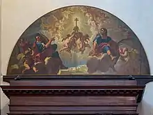 Oil painting of the Saints Faustinus and Jovita by Giuseppe Tortelli in the Cathedral Duomo nuovoof  Brescia
