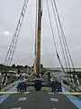 The deck of the barge looking out towards the River Medway.