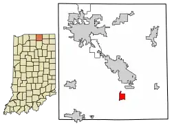 Location of New Paris in Elkhart County, Indiana