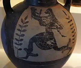 Etruscan vase of Eos abducting Tithonus, circa  525–500 BC.