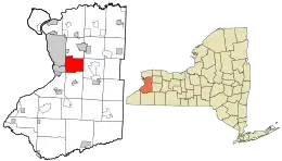 Location in Erie County and the state of New York