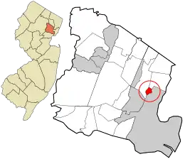 Location in Essex County and the state of New Jersey.