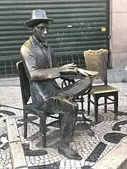 Image 45Statue of Fernando Pessoa by Lagoa Henriques, next to the A Brasileira café, in Chiado, Lisbon. (from Coffeehouse)