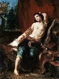 Image 48Odalisque (1857) by Eugène Delacroix, a painting with similar pose (from Nude photography)